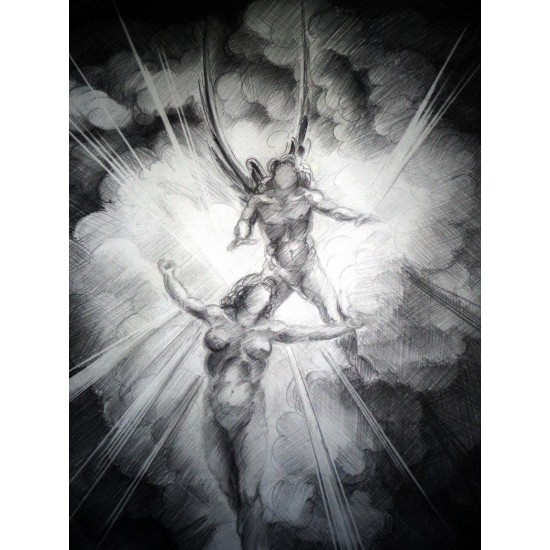 Ζεύγος, Τεχνική με μολύβι. 29 Χ 41