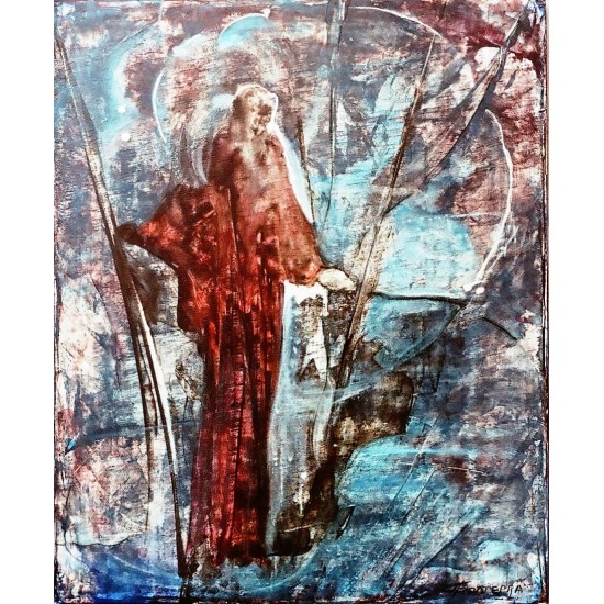 Διάλυση & σύνθεση μορφών, Τέμπερα σε ξύλο. 31X25