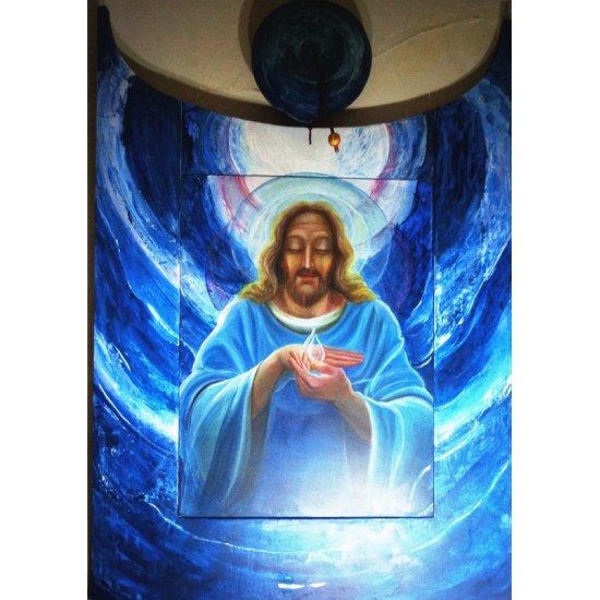 Στον παλμό του χρόνου, Τέμπερα σε ξύλο. 140Χ100 