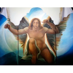 Το Πέταγμα, Τέμπερα σε ξύλο. 160X120