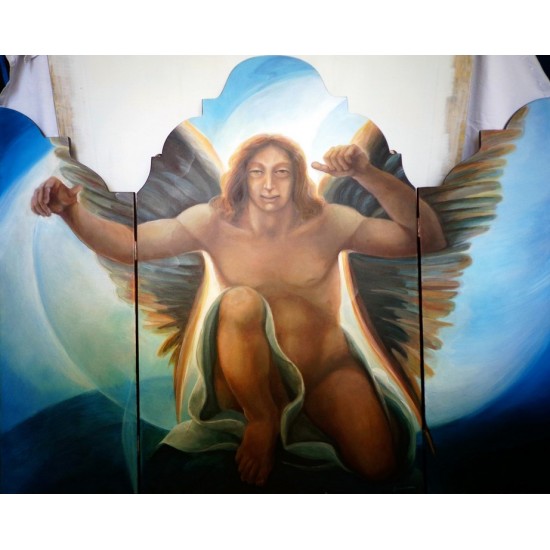 Το Πέταγμα, Τέμπερα σε ξύλο. 160X120