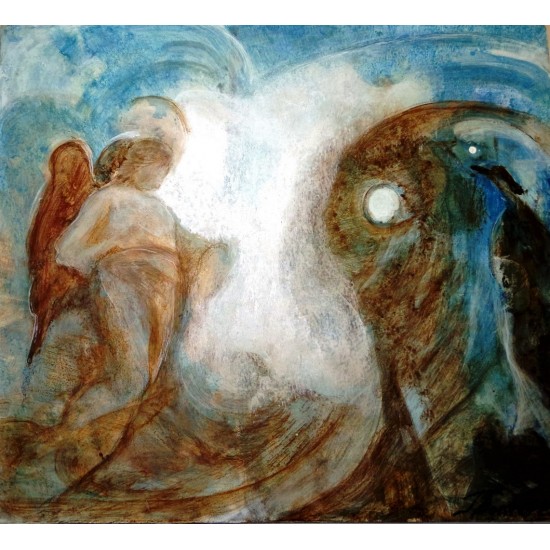 Καθρέπτισμα, Τέμπερα σε ξύλο. 22 X 25