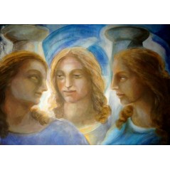 Οι τρείς ώρες, Τέμπερα σε ξύλο. 50X70